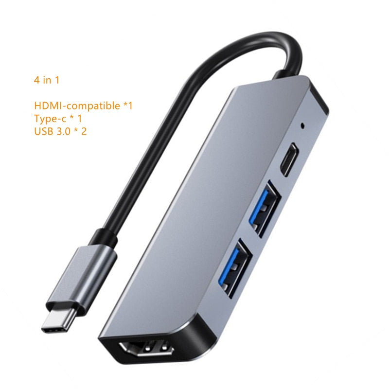 Rankman USB C Hub to 4K HDTV USB 3.0 2.0 Type C Charging Power Dock for MacBook Samsung S20 Dex Xiaomi 10 PS5 iPad TV Switch