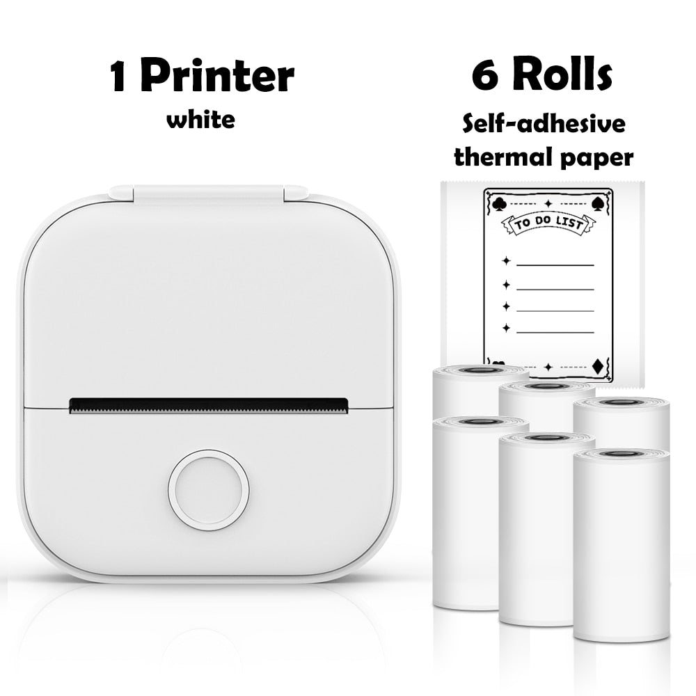 Phomemo T02 Portable Mini Wireless Thermal Pocket Printer Self-adhesive Stickers Use for DIY,Journal Sticker impresora portátil