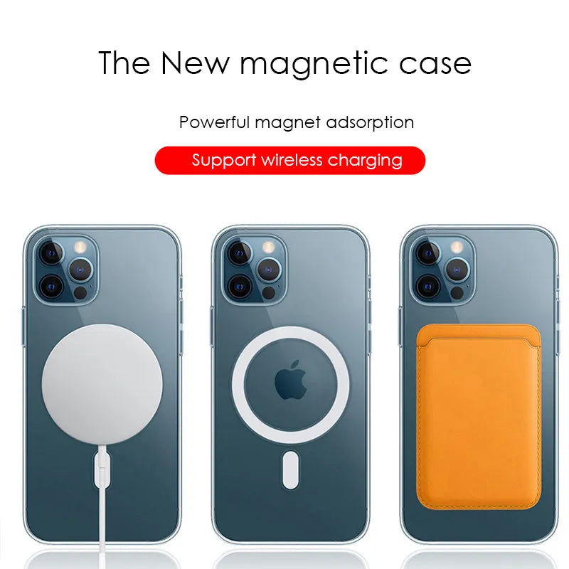 Ultra Clear Magnetic Case for iPhone  Macsafe Cover