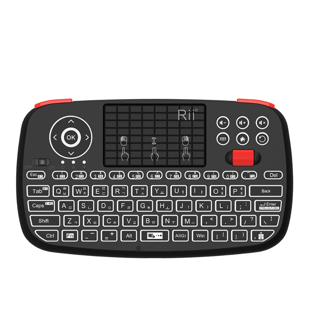 Rii i4 Mini BT Wireless Keyboard With Touchpad 2.4GHz Backlit Mouse Remote Control For Windows Android TV Box Smart TV