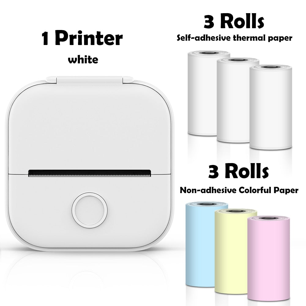 Phomemo T02 Portable Mini Wireless Thermal Pocket Printer Self-adhesive Stickers Use for DIY,Journal Sticker impresora portátil