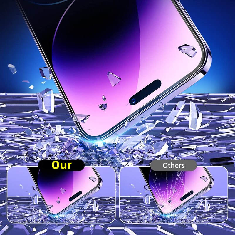 4Pcs Tempered Glass For iPhone 14 13 12 11 Pro Max XR X XS Screen Protector For iPhone 12 13 Mini 6 7 8 14 Plus Se 2022 Glass