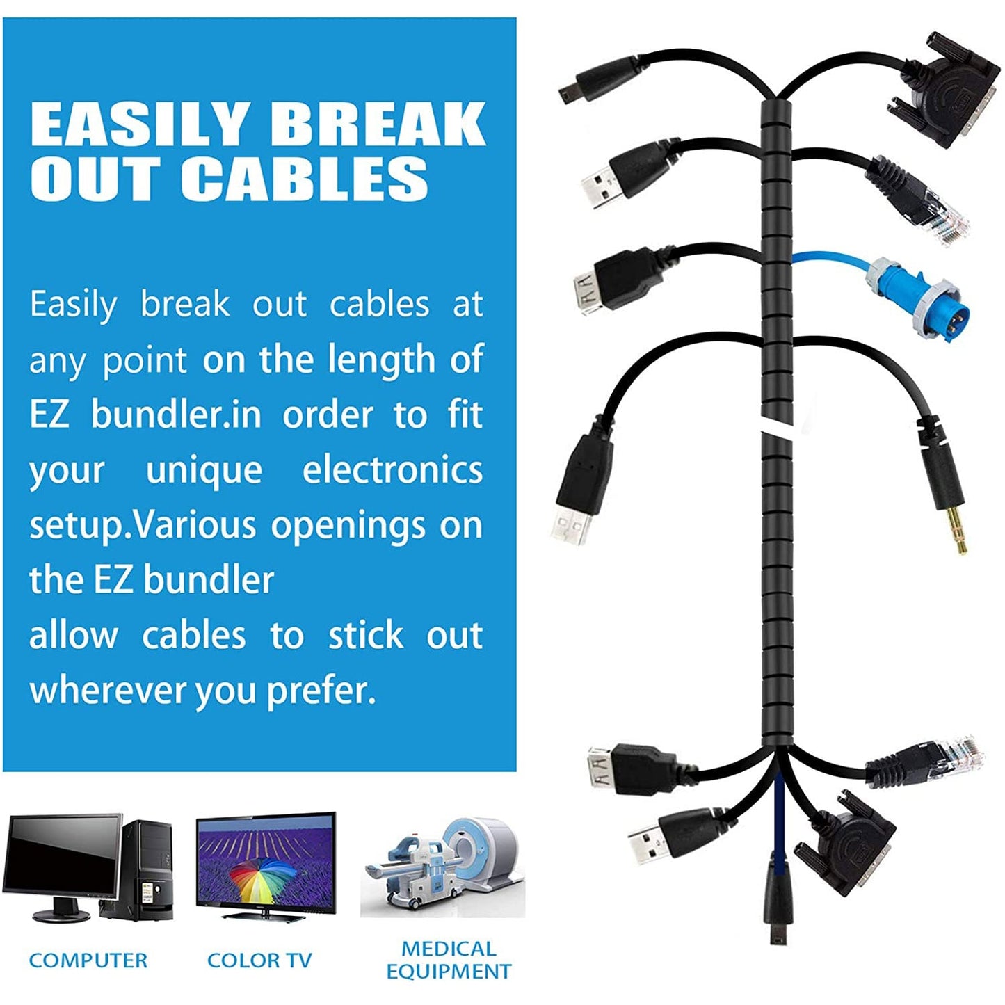 15 20 25mm cable organizer