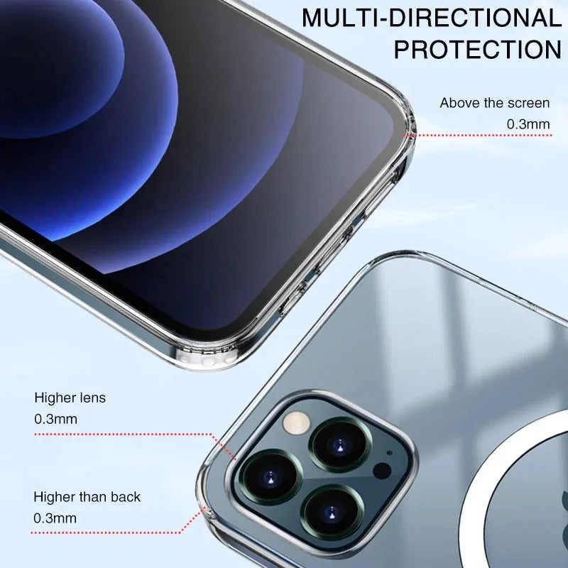 Ultra Clear Magnetic Case for iPhone  Macsafe Cover