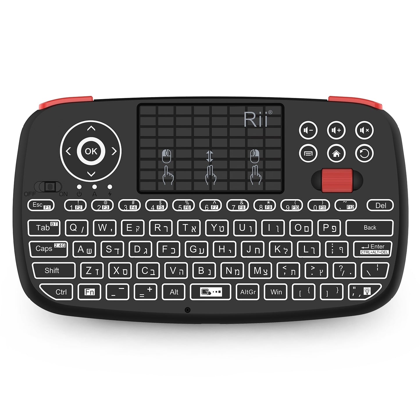 Rii i4 Mini BT Wireless Keyboard With Touchpad 2.4GHz Backlit Mouse Remote Control For Windows Android TV Box Smart TV