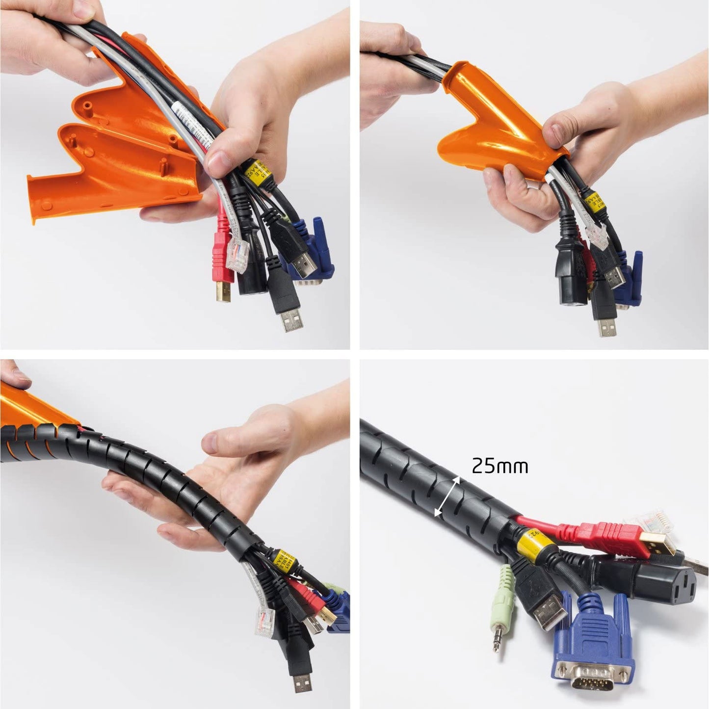15 20 25mm cable organizer