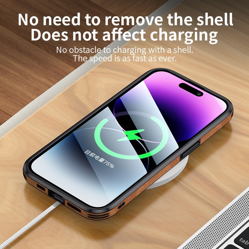 Luxury Full Protection Silicone Bumper Shockproof Business Leather Phone Case For iPhone 14 13 12 11 Pro Max Plus Cover Funda