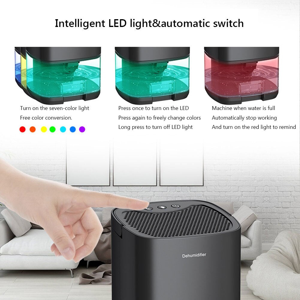 1000ml Dehumidifier With Basic Air Filter 2 in 1 Quiet Moisture Absorbers Cost-Effective Air Dehumidifier For Home Room Kitchen