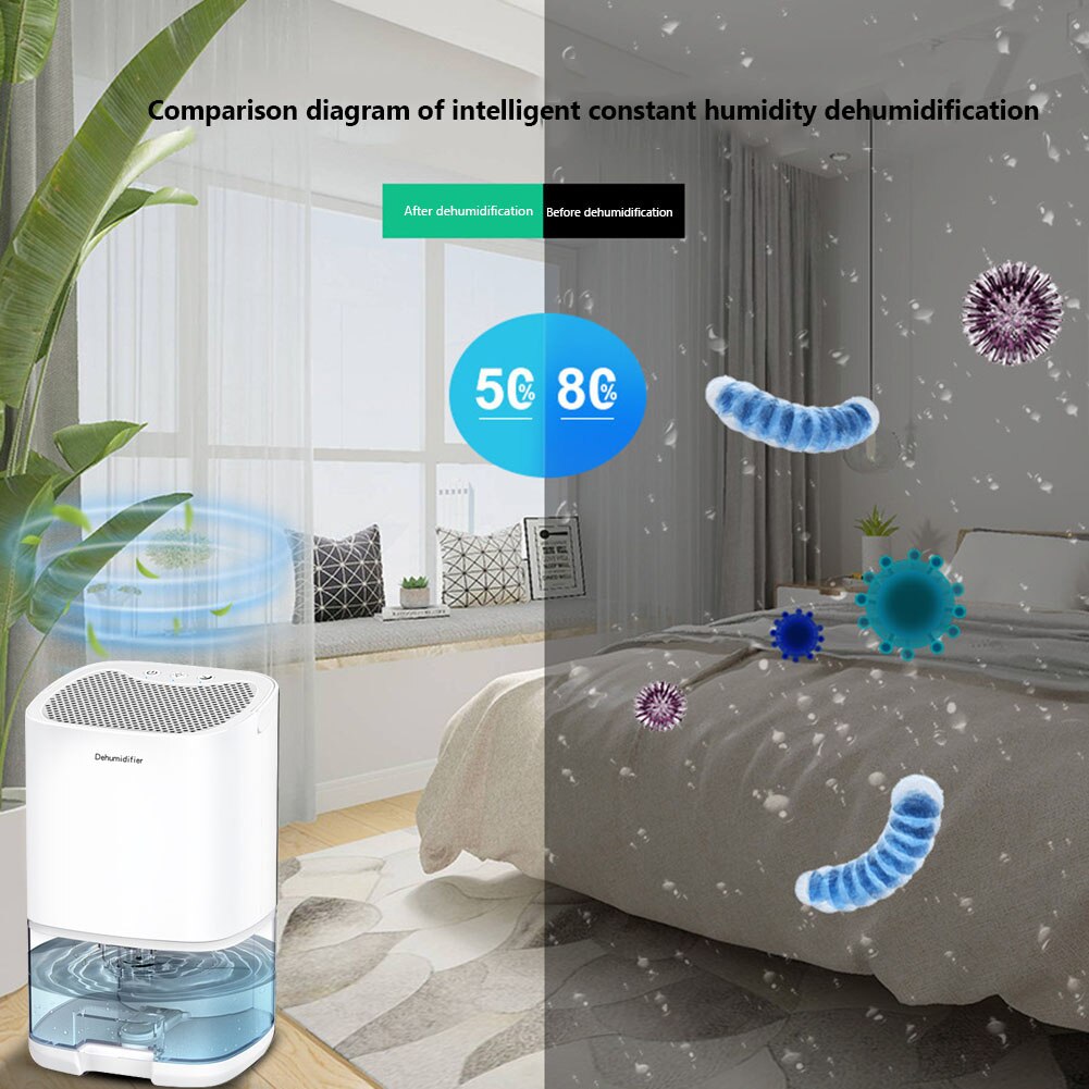 1000ml Dehumidifier With Basic Air Filter 2 in 1 Quiet Moisture Absorbers Cost-Effective Air Dehumidifier For Home Room Kitchen