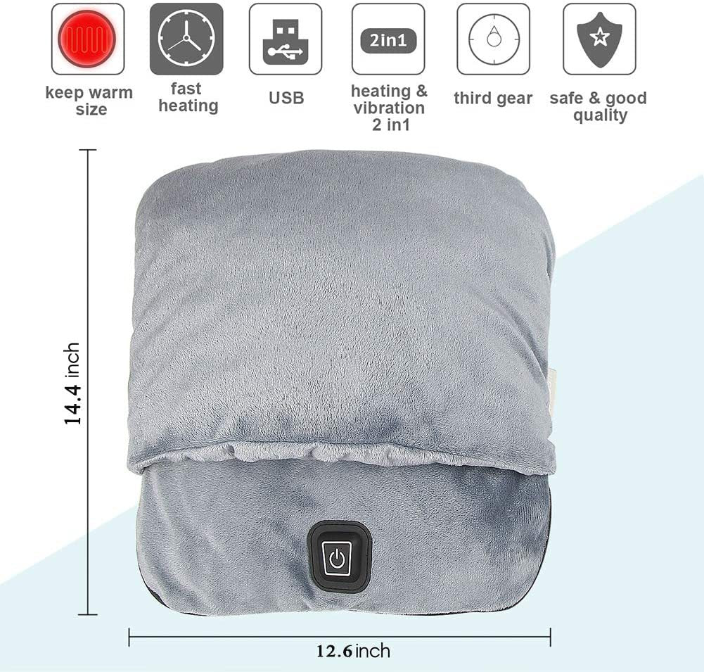 Universal Electric Heating Foot Pad USB Charging Household Washable 30cm Soft Plush Foot Warmer Heater Feet Warming Mat Winter