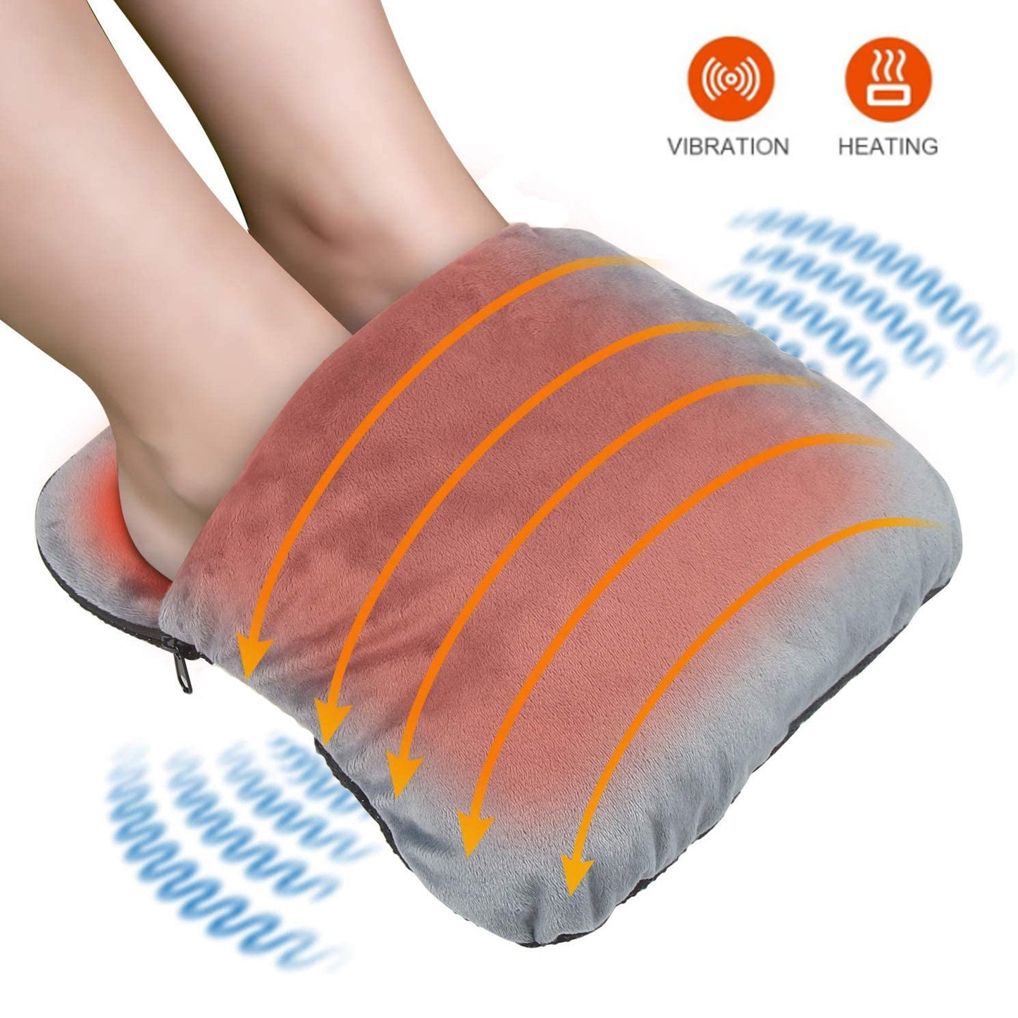 Universal Electric Heating Foot Pad USB Charging Household Washable 30cm Soft Plush Foot Warmer Heater Feet Warming Mat Winter