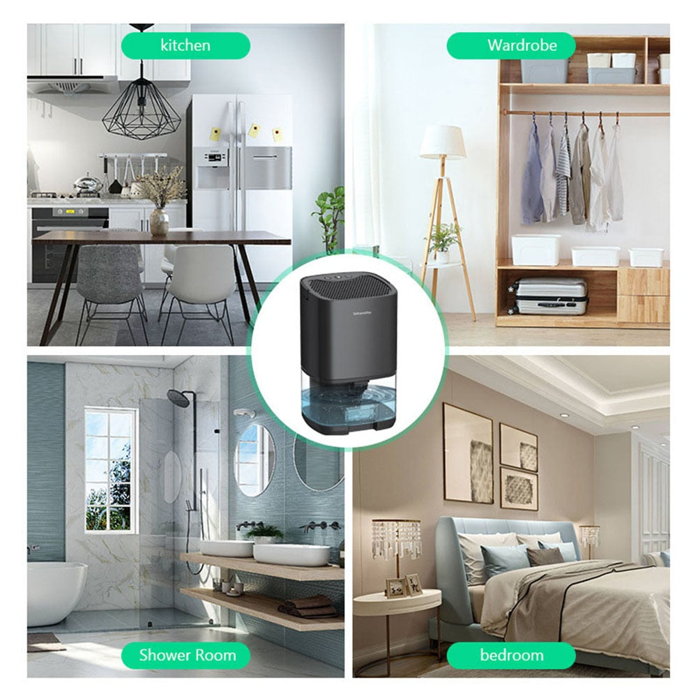 1000ml Dehumidifier With Basic Air Filter 2 in 1 Quiet Moisture Absorbers Cost-Effective Air Dehumidifier For Home Room Kitchen