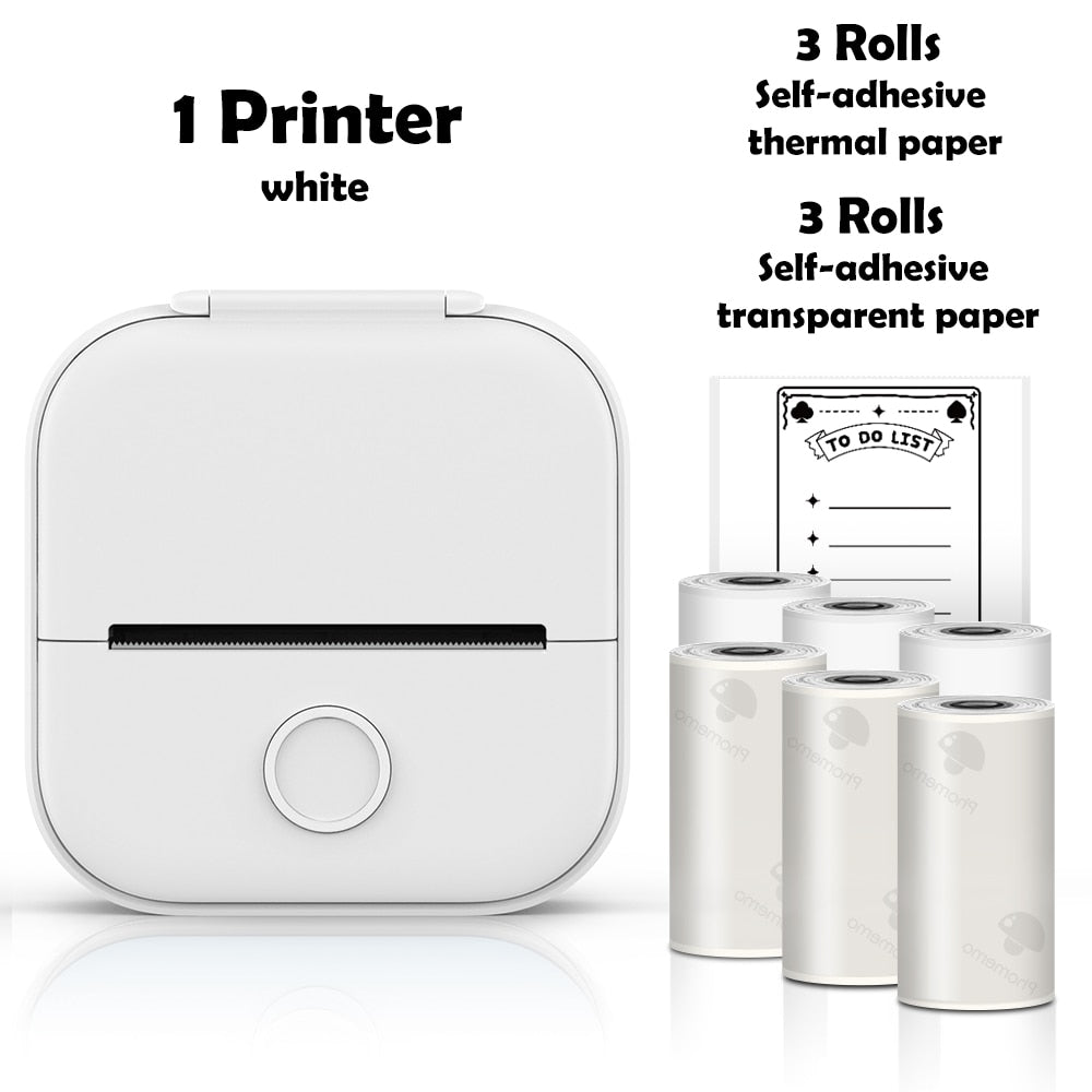 Phomemo T02 Portable Mini Wireless Thermal Pocket Printer Self-adhesive Stickers Use for DIY,Journal Sticker impresora portátil