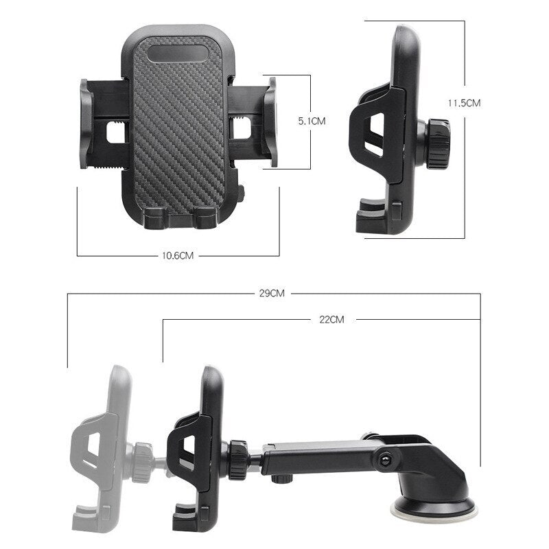 Car Phone Holder Mobile Phone Holder Car Handsfree Phone Holder for Dashboard Windshield Vents