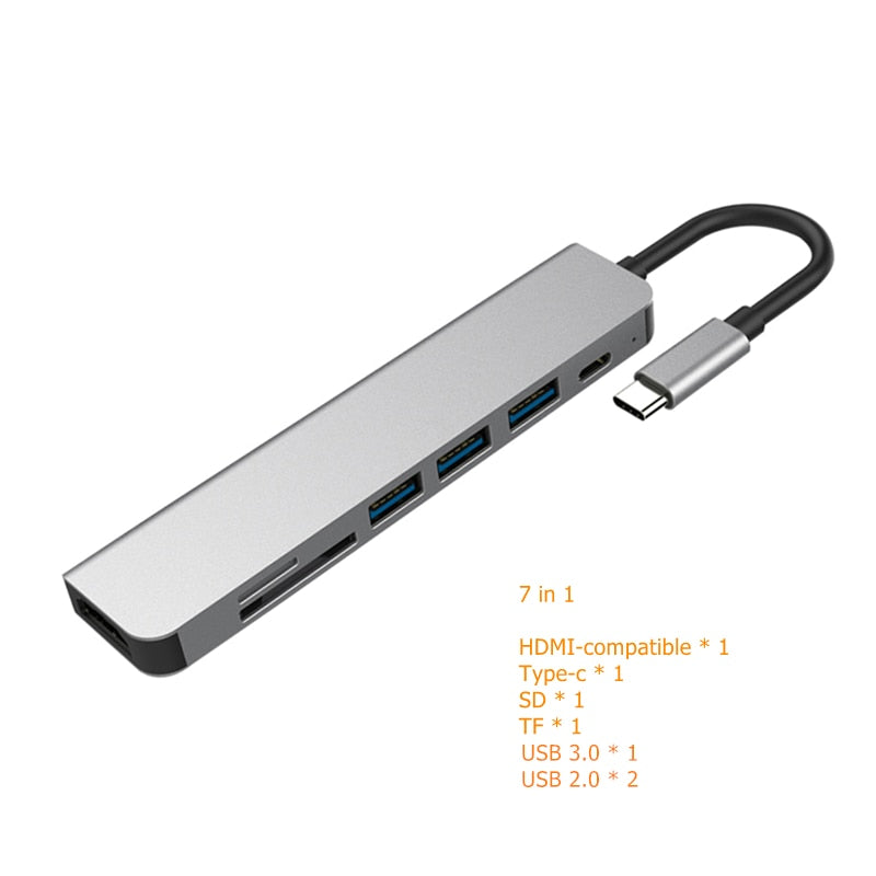 Rankman USB C Hub to 4K HDTV USB 3.0 2.0 Type C Charging Power Dock for MacBook Samsung S20 Dex Xiaomi 10 PS5 iPad TV Switch