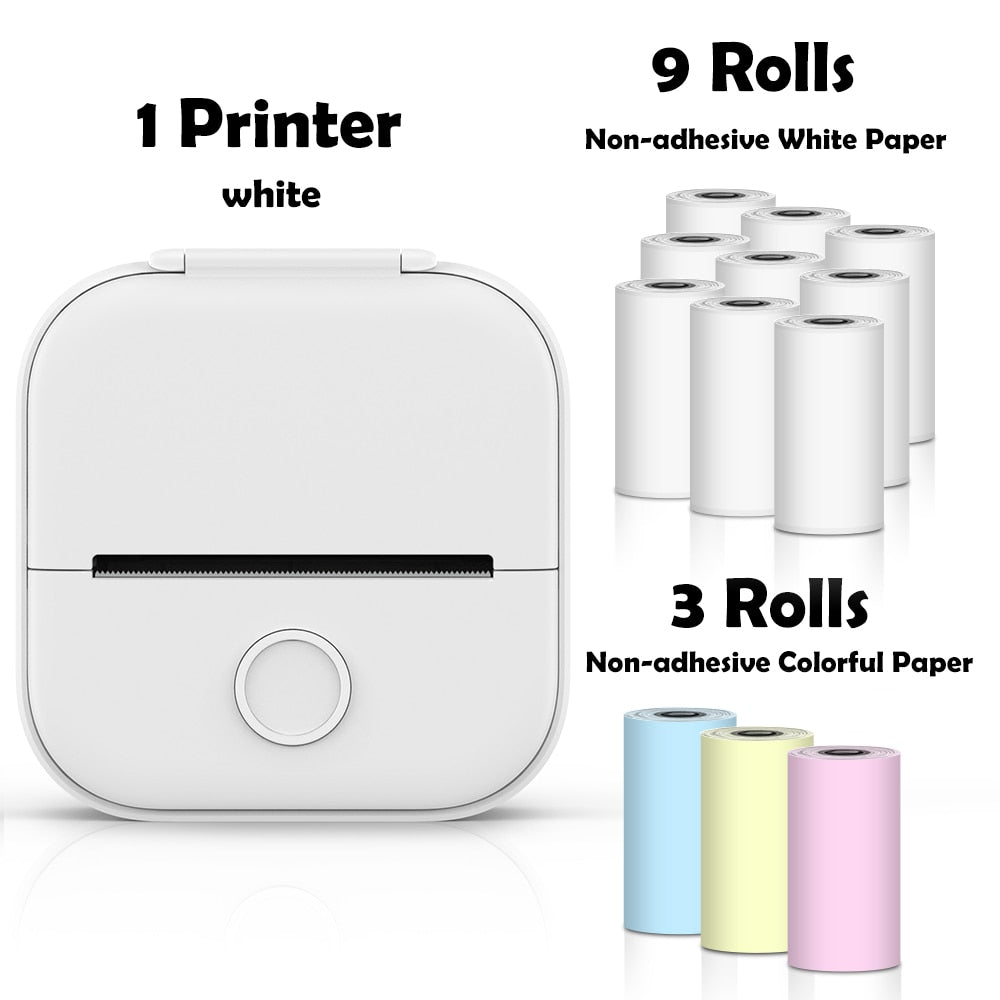 Phomemo T02 Portable Mini Wireless Thermal Pocket Printer Self-adhesive Stickers Use for DIY,Journal Sticker impresora portátil