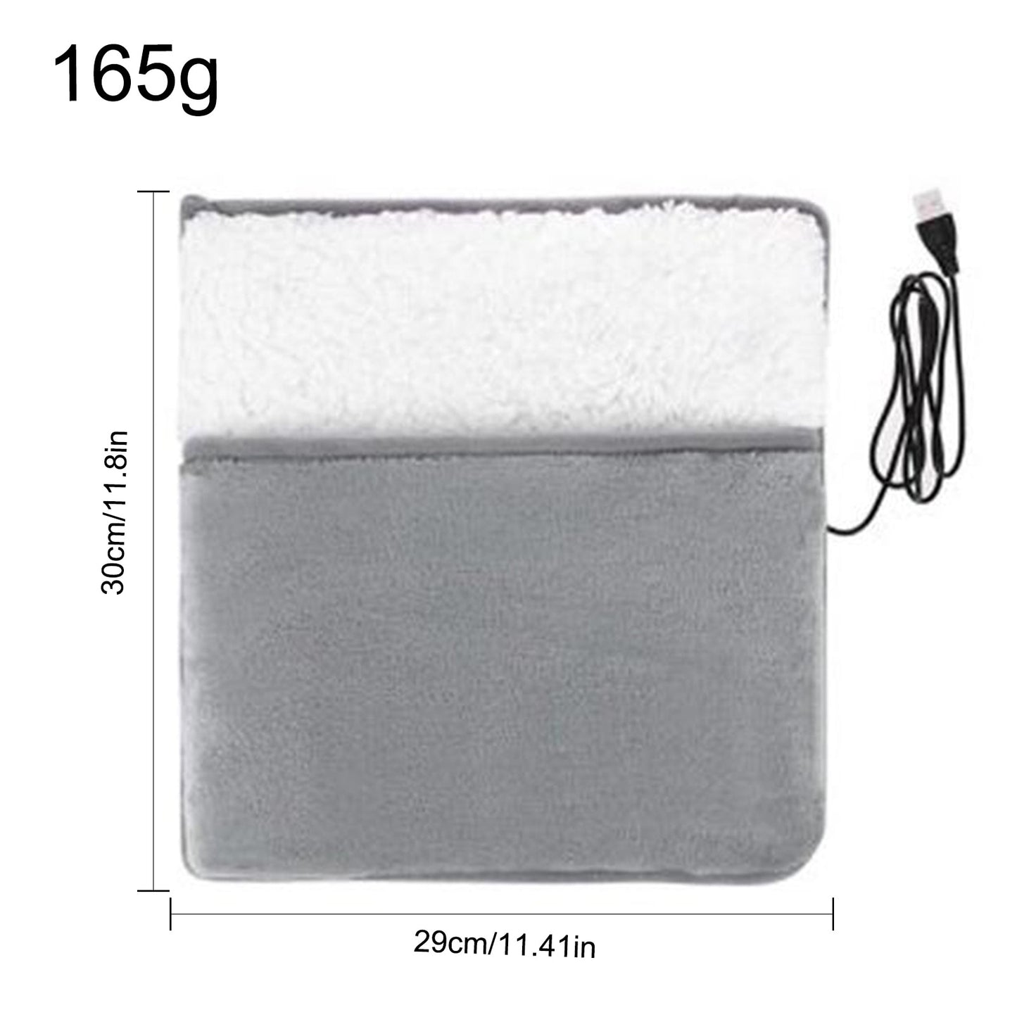 Universal Electric Heating Foot Pad USB Charging Household Washable 30cm Soft Plush Foot Warmer Heater Feet Warming Mat Winter